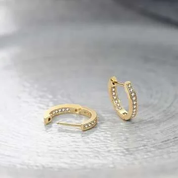MEVECCO 18K Gold Plated Hoop Earrings for Women