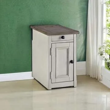 Signature Design by Ashley Ashley Furniture Signature Design-Bolanburg Chairside End Table, 14"W x 24"D x 23"H, Whitewash