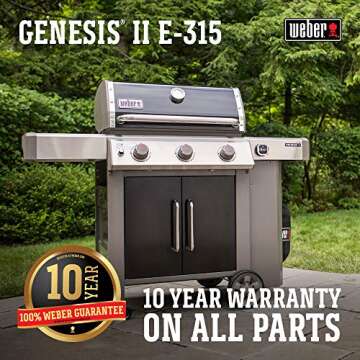 Weber Genesis II E-315 3-Burner Liquid Propane Grill, Black