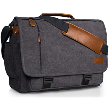 ESTARER 17" Laptop Messenger Bag - Water-resistant Grey Bag