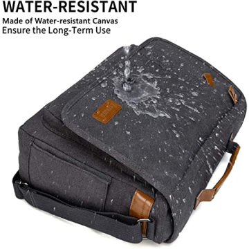 ESTARER 17" Laptop Messenger Bag - Water-resistant Grey Bag