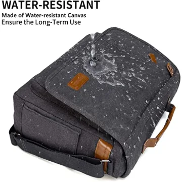 ESTARER 17" Laptop Messenger Bag - Water-resistant Grey Bag