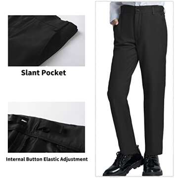 Boy Suits Formal 6 Pieces Slim Fit Black Suit for Boys Wedding Outfit Toddler Kids Tuxedo Dresswear Set Size 5