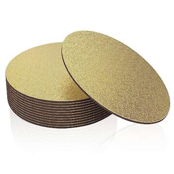 Gold Cake Boards - 20 Pack for Weddings & Birthdays
