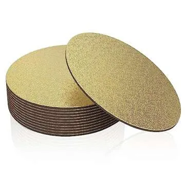 Gold Cake Boards - 20 Pack for Weddings & Birthdays