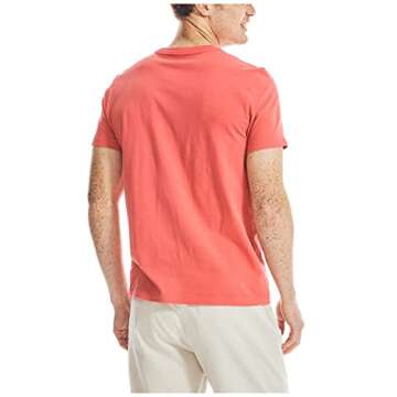 Nautica mens Short Sleeve 100% Cotton Classic Logo-series Graphic-tee Polo Shirt, Sailor Red, Large US