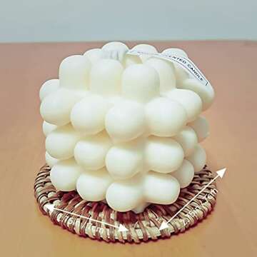 SAUStrongBe scented candle gift set, soy wax scented candle (U-shaped, geometric, big cube), used fo...