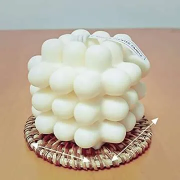 SAUStrongBe scented candle gift set, soy wax scented candle (U-shaped, geometric, big cube), used fo...