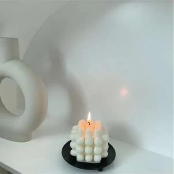 SAUStrongBe scented candle gift set, soy wax scented candle (U-shaped, geometric, big cube), used for home decoration, long-lasting relaxation candles, spa, yoga, birthday,Mother's Day gift (Big Cube)