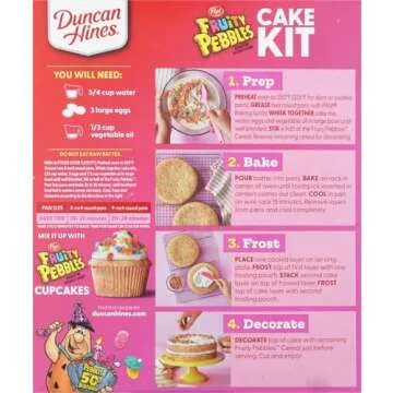 Duncan Hines Epic Fruity Pebbles Cake Mix Kit, 28.5 oz, 1 Count