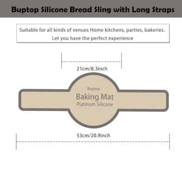 Silicone Bread Sling for Dutch Oven,Specially Selected Platinum Silicone,8.3 Inch Baking Mat Reusabl...