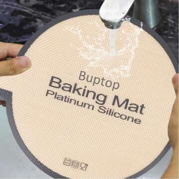 Silicone Bread Sling for Dutch Oven,Specially Selected Platinum Silicone,8.3 Inch Baking Mat Reusable Silicone Baking Sheets,Heat Resistant Dutch Oven Liners for Placing Sourdough Bread (Grey-B)