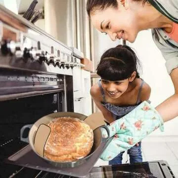 Silicone Bread Sling for Dutch Oven,Specially Selected Platinum Silicone,8.3 Inch Baking Mat Reusable Silicone Baking Sheets,Heat Resistant Dutch Oven Liners for Placing Sourdough Bread (Grey-B)