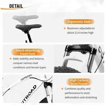 PanAme 26" Fat Tire Mountain Bike with 21 Speeds