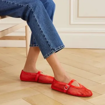 VOLEECE Comfortable Mesh Ballet Flats for Women