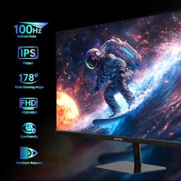 KTC 24.5 Inch FHD 100Hz Adaptive-Sync Gaming Monitor with Eye Care