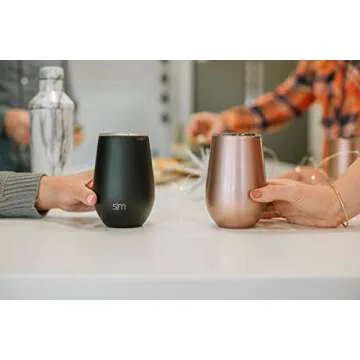 Simple Modern Insulated Wine Tumbler with Lid 12oz