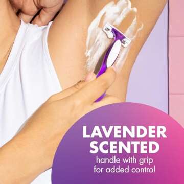 BIC Soleil Smooth Scented Women's Disposable Razors, 3 Blades With Moisture Strip For a Silky Smooth Shave, 10 Piece Razor Set