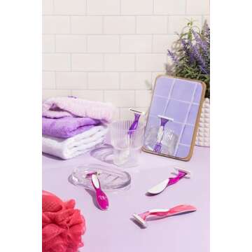 BIC Soleil Smooth Scented Women's Disposable Razors, 3 Blades With Moisture Strip For a Silky Smooth Shave, 10 Piece Razor Set