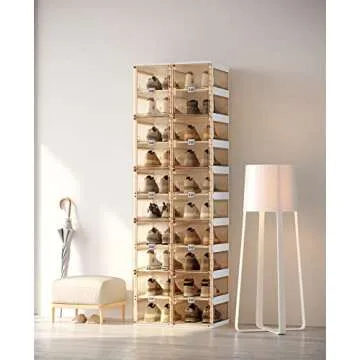 ANTBOX 10-Tier Foldable Shoe Rack Organizer for All Spaces