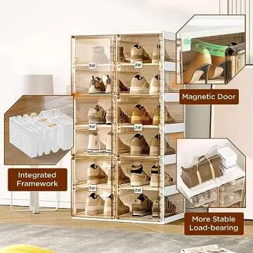 ANTBOX 10-Tier Foldable Shoe Rack Organizer for All Spaces