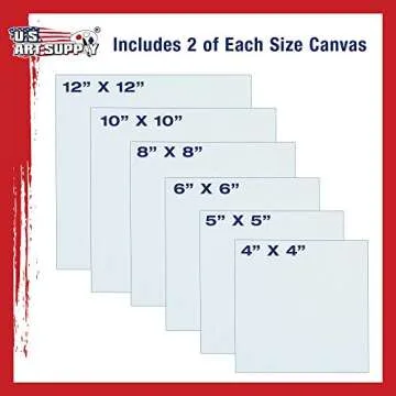 U.S. Art Supply Canvas Panels 12-Pack - Artist Quality