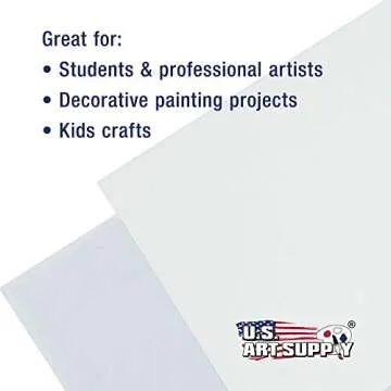 U.S. Art Supply Canvas Panels 12-Pack - Artist Quality