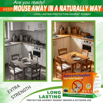 Natural Peppermint Mouse Repellent Pouches 24 Packs