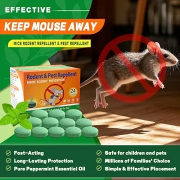 Natural Peppermint Mouse Repellent Pouches 24 Packs