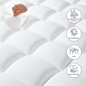 ELEMUSE Comfort Memory Foam Mattress Topper King