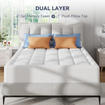 ELEMUSE Comfort Memory Foam Mattress Topper King