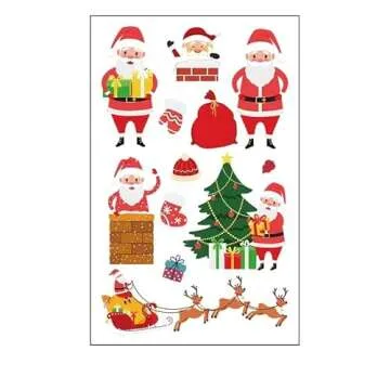 Christmas Slippers House Slippers Xmas 3D Santa Claus Memory Foam Slippers Shoes Warm Anti-slip Shockproof Soft Fluffy Cotton Slippers Winter for Kids Boys Girls Ladies Adults Female 8.5 (10.04'')