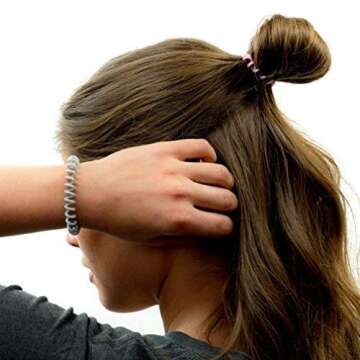 Kitsch Waterproof Spiral Hair Ties for Women and Teens - 4 Count