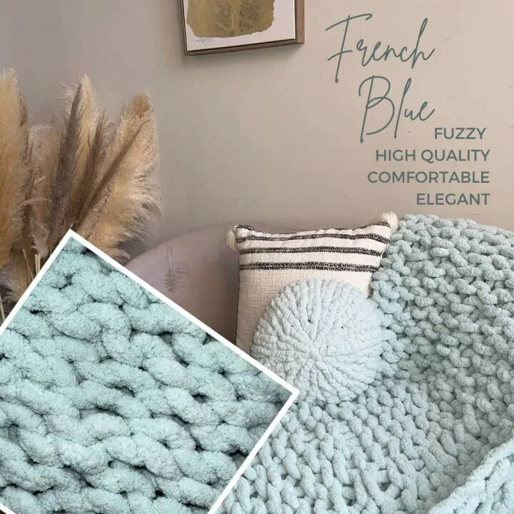 Kaffrey Chunky Knit Blanket - Soft & Cozy Throw 50x60