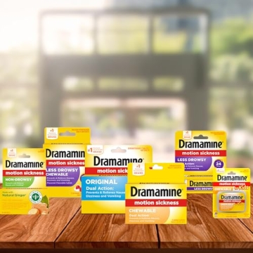 Dramamine Kids Chewable Motion Sickness Relief Grape 8 Count