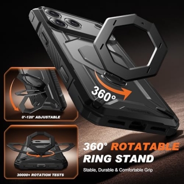 TONGATE iPhone 17 Pro Max Case with 360° Magnetic Stand