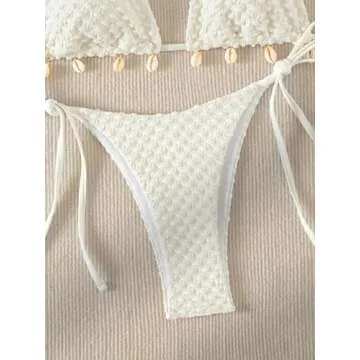 GORGLITTER Women's Halter Triangle Bikini Set Swimwear