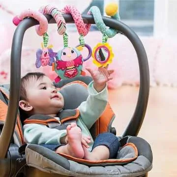 Infantino Stretch & Spiral Activity Toy - Textured Play Activity Toy for Sensory Exploration and Eng...