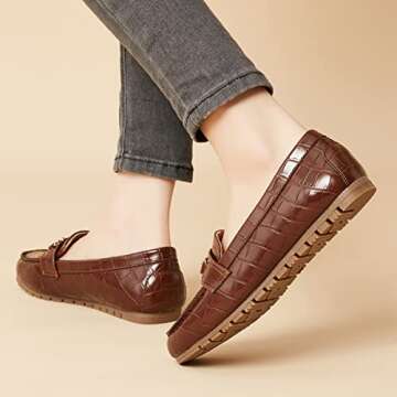 DeYashopin Women's Comfort Slip On Loafer Shoes