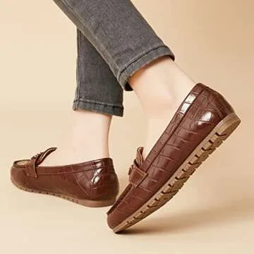 DeYashopin Women's Comfort Slip On Loafer Shoes