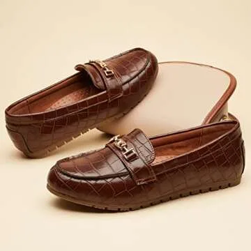 DeYashopin Women's Comfort Slip On Loafer Shoes