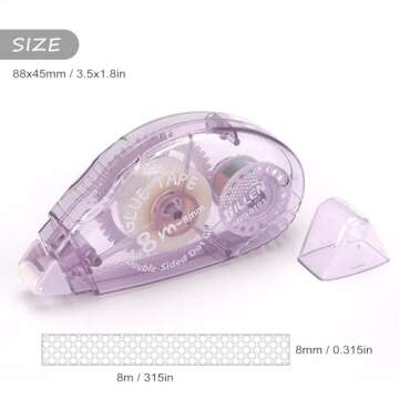 Tamaki Scrapbook Tape, 4 Pack Double Sided Tape Roller, Adhesive Glue Tape Dispenser Runner for Craf...