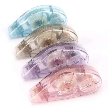 Tamaki Scrapbook Tape, 4 Pack Double Sided Tape Roller, Adhesive Glue Tape Dispenser Runner for Crafts and Arts Projects, Photo Tape for Scrapbooking