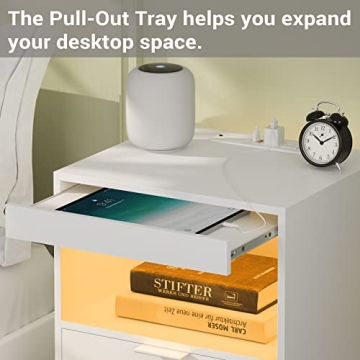 Tiptiper LED Nightstand Wireless Charging RGB Lights