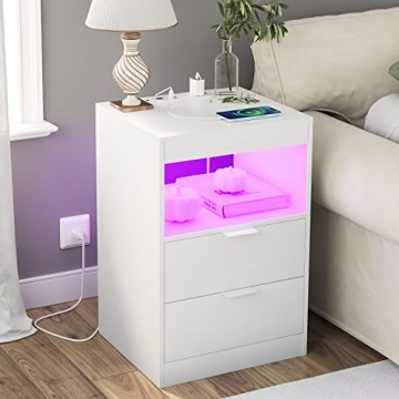 Tiptiper LED Nightstand Wireless Charging RGB Lights