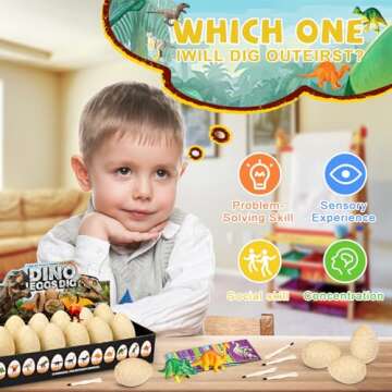 Discover Dinosaur Eggs Excavation Dig Kit for Kids