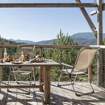 Lafuma ALU CHAM Folding Patio Chair Ergonomic Comfort