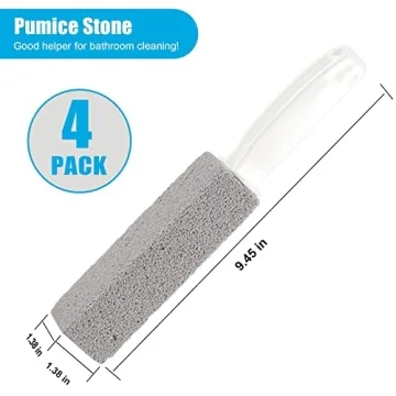 Pumice Stone Toilet Bowl Cleaner with Handle 4 Pack