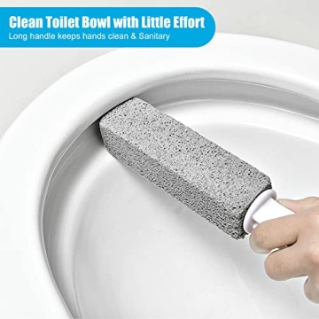Pumice Stone Toilet Bowl Cleaner with Handle 4 Pack