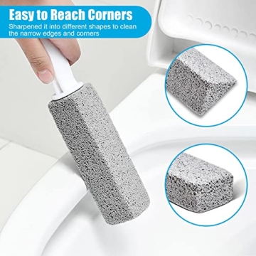 Pumice Stone Toilet Bowl Cleaner with Handle 4 Pack